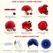 4th of July Decorations Patriotic Decor Love USA Banner Red White Blue Paper Fans Independence Day Star Streamer, Pom Poms, Hanging Swirls Party Decor Supplies